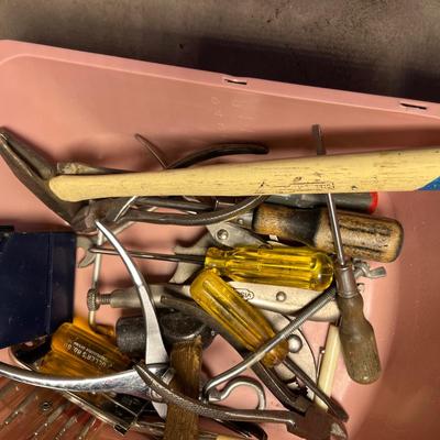 Bin of tools