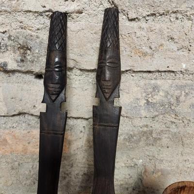 Carved wood pieces
