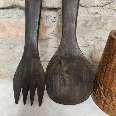 Carved wood pieces