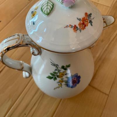 Meissen. demitasse floral tea set for 12