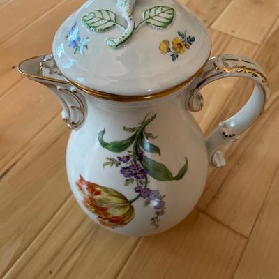 Meissen. demitasse floral tea set for 12