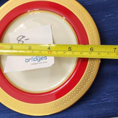 24 Lenox fine Bone China Embassy Plates Red Gold