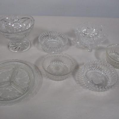 Vintage Crystal Glass Serving Pieces