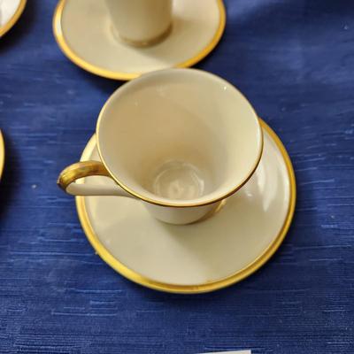 Set Of 6 Lenox China Eternal Cup and Saucer Sets