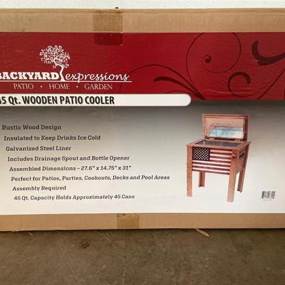 45 quart Wooden Patio Cooler