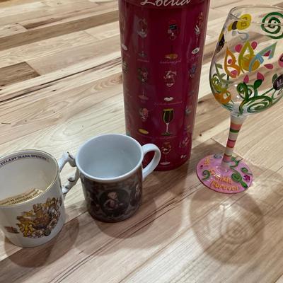 BFF wine glass, mugs and ceramic decor