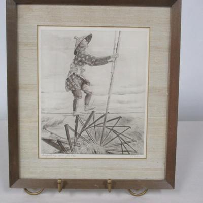 Framed & Signed Asian Drawing 