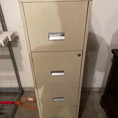 Vintage steel filing cabinet no keys