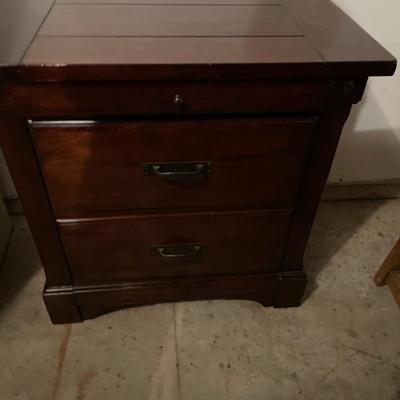 Wooden night stand with 3 drawers