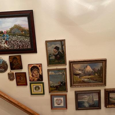 Wall of paintings & decor