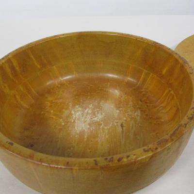 Vintage Handcrafted Wooden Bowls & Platter