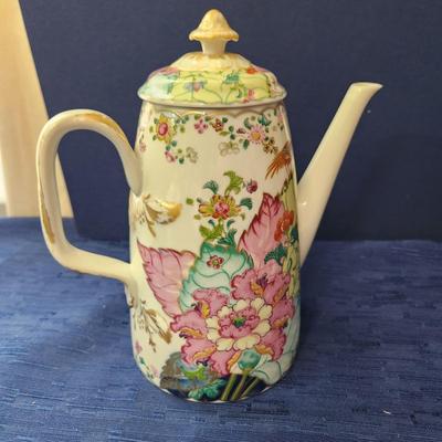 Mottahedeh Portugal Tobacco Leaf 8 3/4" Tall Coffee Pot Vista Alegre
