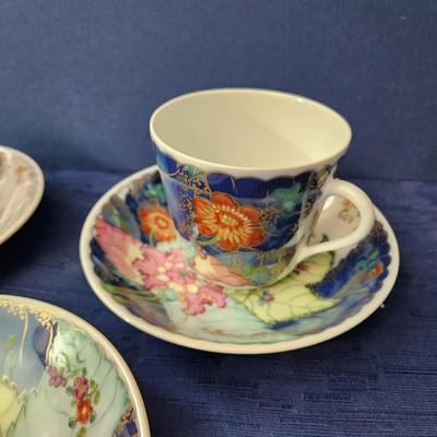 4 sets Mottahedeh Portugal Tobacco Leaf Cup & Saucers Vista Alegre