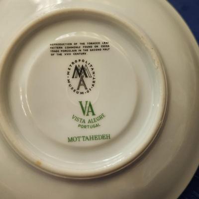 4 sets Mottahedeh Portugal Tobacco Leaf Cup & Saucers Vista Alegre