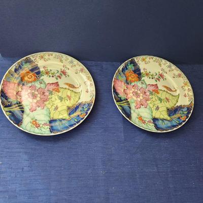 2 Mottahedeh Portugal Tobacco Leaf Tea Plates 10 3/4" Vista Alegre