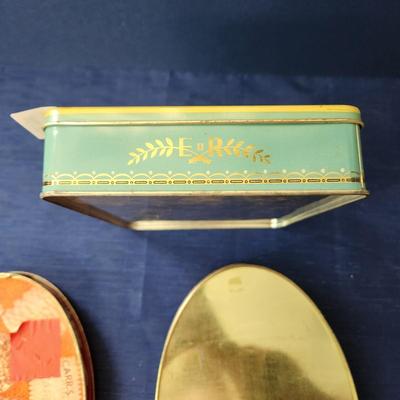 3 Vintage British England Biscuit Tins 1953 Queen Elizabeth Coronation Tins