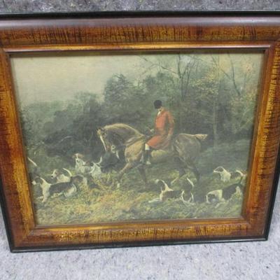 Framed English Hunt Approx 25 1/8