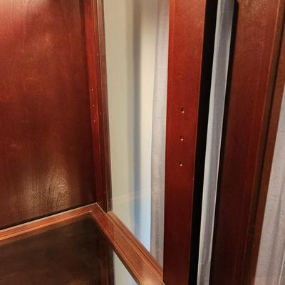 Lighted Curio Display Cabinet w 3 Adjustable Shelves 23x12x74