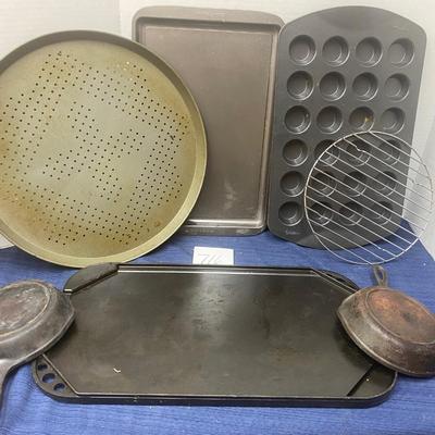 Cast Iron Small Skillets and Griddle