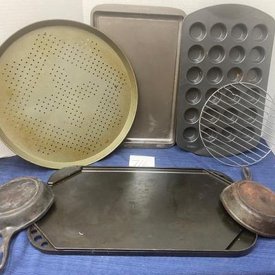 Cast Iron Small Skillets and Griddle