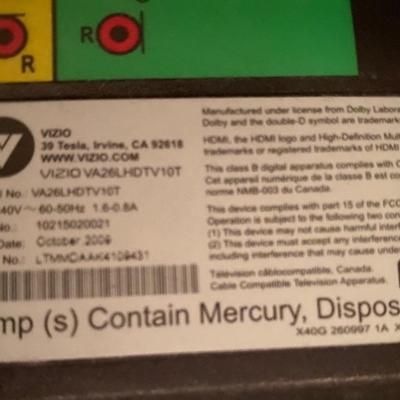 Vizio 26â€ TV Wall Hang No Base