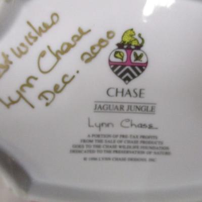 Signed Lynn Chase Designs Jaguar Jungle Candy Dish