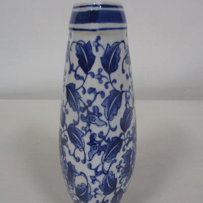 Blue & White Floral Vase