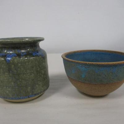 Hand Made Pottery Pieces 1 Signed