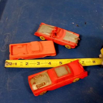 LOT 145 THREE OLD RUBBER CARS