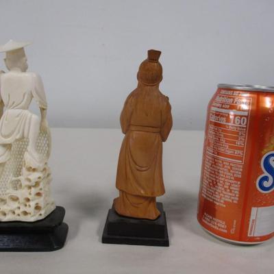 Chinese Carved Figures- Bone & Wood