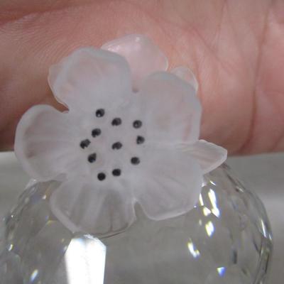 Swarovski Crystal Round Lidded Flower Ring Dish Bowl
