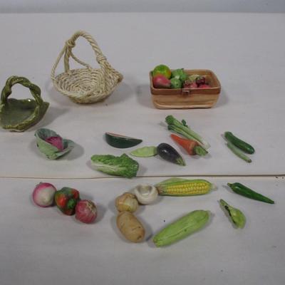Miniature Ceramic Fruits & Vegetables