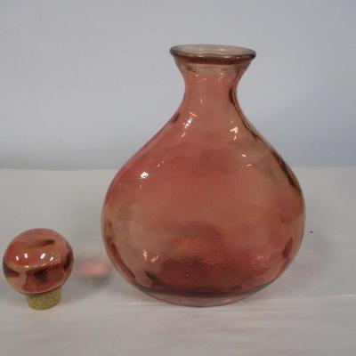 Spanish Decorative Art Glass Bottle