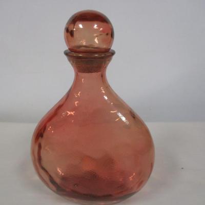 Spanish Decorative Art Glass Bottle