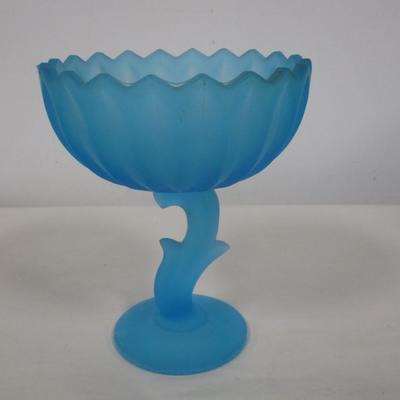 Tiffin Satin Glass Compote Candy Dish