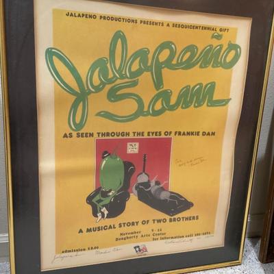 Signed JalapeÃ±o Sam promo poster