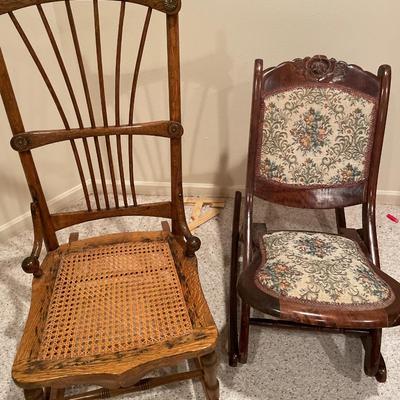 2 vintage rocking chairs