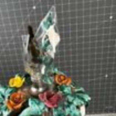 Vtg Antique Style Capodimonte Lamp Damaged, Collectible! See Photos for details