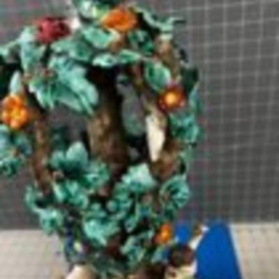Vtg Antique Style Capodimonte Lamp Damaged, Collectible! See Photos for details