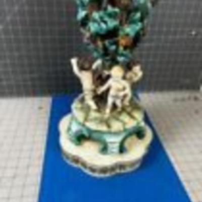 Vtg Antique Style Capodimonte Lamp Damaged, Collectible! See Photos for details