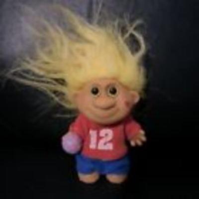 Vintage Russ Soccer 12 Yellow Hair Troll Doll