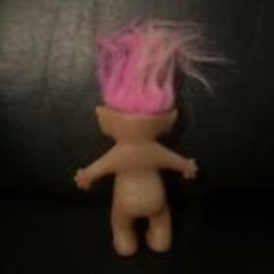 Vintage Russ 5â€ Troll Doll With Pink Hair