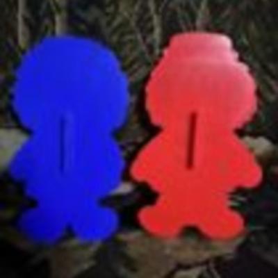 Vintage Raggedy Ann and Andy Cookie Cutters Red Blue