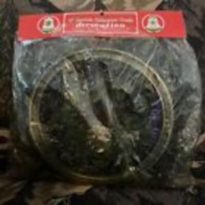 Vintage Commodore 18" Mountain Wintergreen Wreath Decoration Christmas