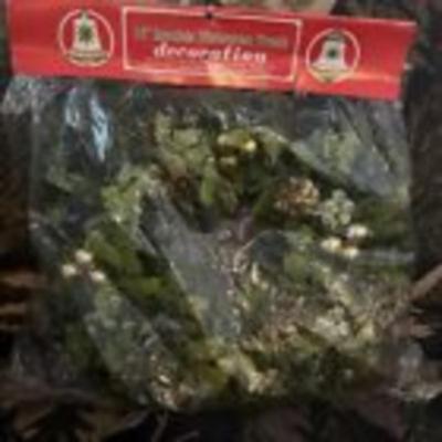 Vintage Commodore 18" Mountain Wintergreen Wreath Decoration Christmas