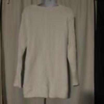 Sundance Catalog Velkin Sweater Women's Size M Ivory V-Neck Silk Blend