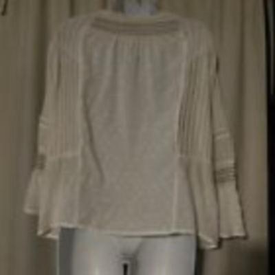 Sundance Embroidered Top Small Bell Sleeve Women's Modal