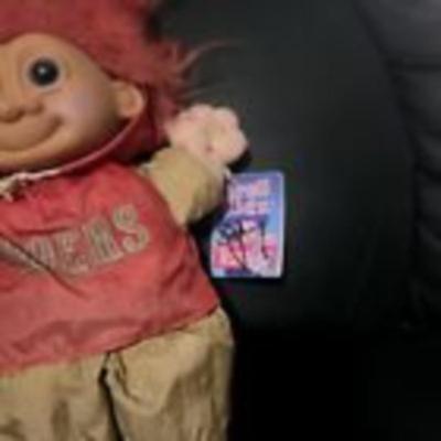 RUSS Troll Doll 10" Troll Kidz Football 49ERS Signed by Steve Young