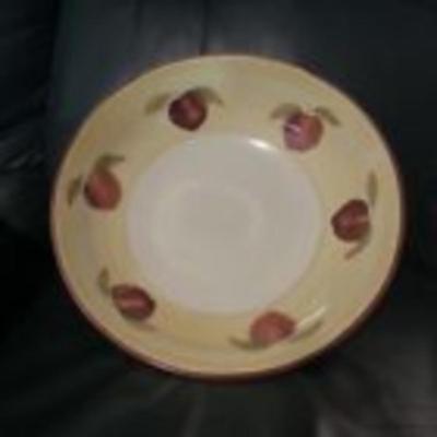 Hartstone Pottery USA Cheyenne Ceramic Pasta Bowl 13 in Russet Apple