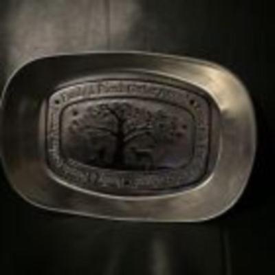 Family & Friends Gather Around Metal Bread Tray by Dat'l Do It, Inc.